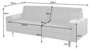 Sedacia súprava 42139 220cm Cozy - Antik šedá-Komfort-nábytok