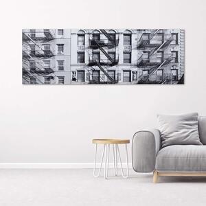 Obraz na plátne Čiernobiela budova Rozmery: 90 x 30 cm