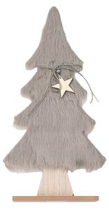 Dekoračný vianočný stromček s kožušinou LUSH 28 cm - rôzne farby Farba: Tmavosivá