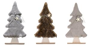 Dekoračný vianočný stromček s kožušinou LUSH 28 cm - rôzne farby Farba: Svetlosivá