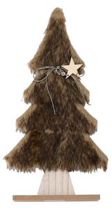 Dekoračný vianočný stromček s kožušinou LUSH 28 cm - rôzne farby Farba: Hnedá