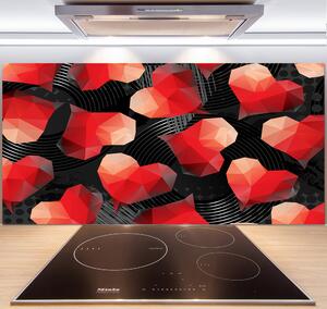 Panel do kuchyne Geometrická srdce