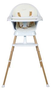 Quax detská jedálenská stolička Ultimo 3 Luxe - White/natural