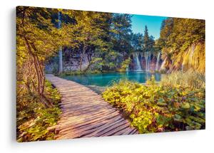 Obraz - Plitvické jazerá, Chorvátsko (90x60 cm)