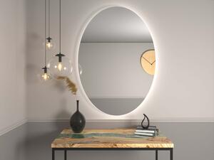 Oválne zrkadlo do kúpeľne s LED osvetlením A12 50x70