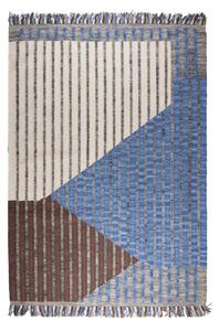 Modrý/hnedý bavlnený koberec 160x230 cm Hampton – Dutchbone