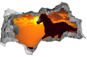 Diera 3D fototapeta na stenu Kôň západu slnka