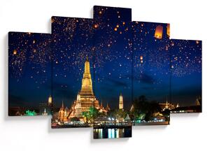 Obraz - Lampióny šťastia, Bangkok (150x105 cm)