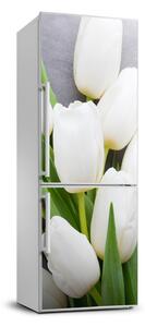 Nálepka fototapeta chladnička Biele tulipány