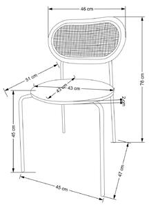 Retro jedálenská stolička K524 - béžová