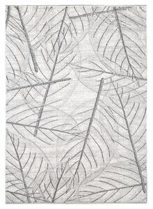 Svetlý krémový moderný koberec s motívom listov krémová Šírka: 80 cm | Dĺžka: 150 cm