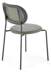 Retro jedálenská stolička K524 - zelená
