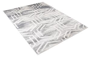 Svetlý dizajnový koberec s geometrickým vzorom Šedá Šírka: 80 cm | Dĺžka: 150 cm