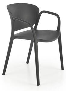 Záhradná stolička K491 - čierna