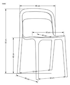 Záhradná stolička K490 - mätová
