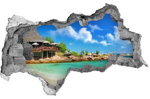 Diera 3D v stene na stenu Seychelles beach nd-b-53907878