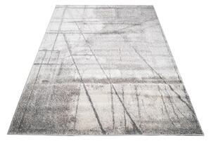 Béžovo-sivý dizajnový koberec s abstraktným vzorom Šedá Šírka: 60 cm | Dĺžka: 100 cm