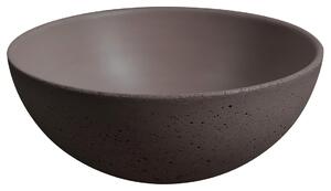 Sapho MINOR betónové umývadlo na dosku, Ø 26cm, tmavo hnedá