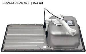 Nerezový drez Blanco DINAS 45 S nerez kartáčovaný s excentrom