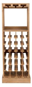Hnedá vinotéka z jedlového dreva počet fliaš 28, 43,5x118,5 cm Claude – Dutchbone