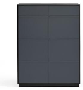 Čierna Vysoká komoda Doric 92 × 46 × 120 cm TEULAT