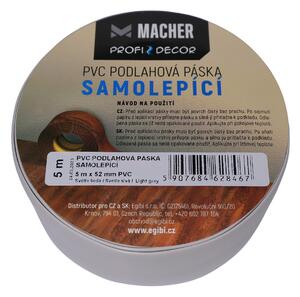 Macher PVC podlahová páska SAMOLEPIACE svetlo šedá - 5m