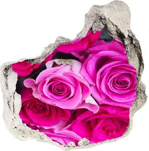 Fototapeta diera na stenu 3D Kyticu ružových ruží