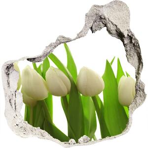 Nálepka fototapeta 3D Biele tulipány nd-p-40774671