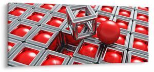 Obraz - 3D metalická abstrakcia (120x50 cm)