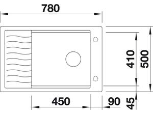 Granitový drez Blanco ELON XL 6 S InFino tartufo bez exc. + prísluš