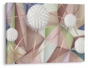Obraz - 3D Abstrakcia v pastelových farbách (70x50 cm)