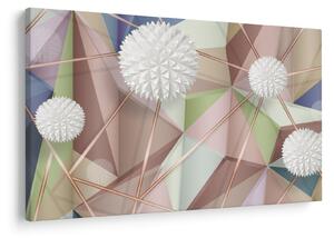 Obraz - 3D Abstrakcia v pastelových farbách (90x60 cm)