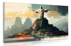 Obraz socha Ježiša v Rio de Janeiro