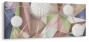 Obraz - 3D Abstrakcia v pastelových farbách (120x50 cm)