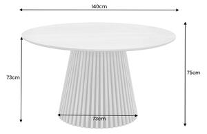 Dizajnový jedálenský stôl Wadeline 140 cm prírodný dub