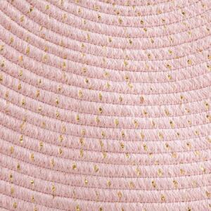 Okrúhly ružový koberec so strapcami PINK 90 cm