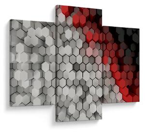 Obraz - 3D hexagóny (90x60 cm)