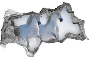Diera 3D fototapeta na stenu Dva kone v snehu nd-b-46568530