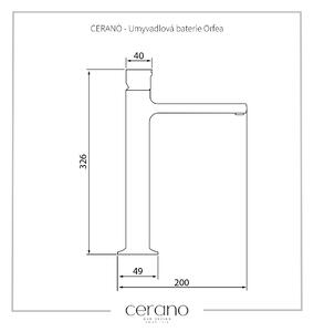 CERANO - Umývadlová stojanková batéria Orfea - vysoká - chróm