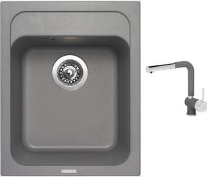 Set Sinks CLASSIC 400 Titanium + batéria Sinks MIX 3 P Titanium