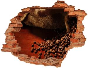 Nálepka 3D diera na stenu Kávové zrná nd-c-6552955