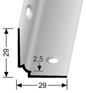 Schodový vnútorný profil pre krytiny do 2,5 mm (skrutkovací) | Küberit 870 IW Bronz F06