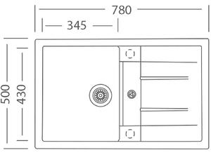 Set Sinks CRYSTAL 780 Metalblack + batéria Sinks SLIM S2 kartáčovaná