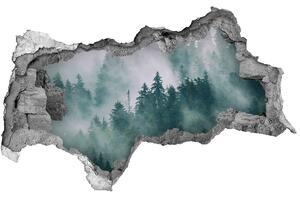 Diera 3D v stene nálepka Hmla nad lesom nd-b-167720092