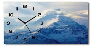 Vodorovné Sklenené hodiny na stenu tiché horský vrchol