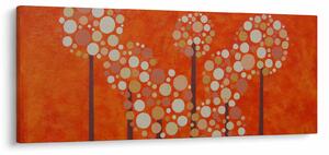 Obraz - Oranžový les (120x50 cm)