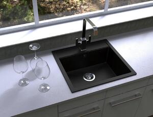 Set Sinks SOLO 560 Metalblack + batéria Sinks MIX WINDOW W chróm