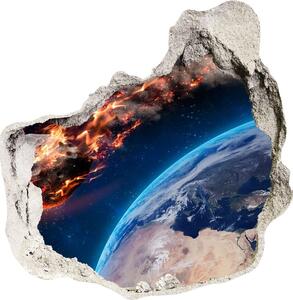 Díra 3D ve zdi nálepka Padajúce meteor nd-p-91563297