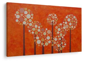 Obraz - Oranžový les (90x60 cm)