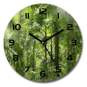 Sklenené hodiny okrúhle Tropický les pl_zso_30_f_72098525